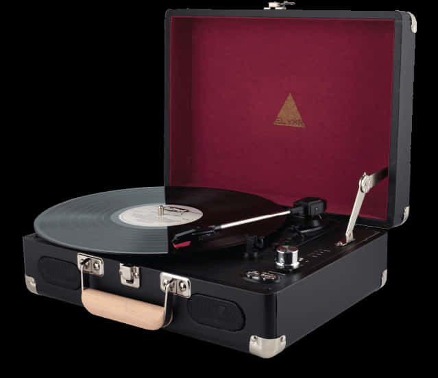 Portable Vinyl Record Player PNG image