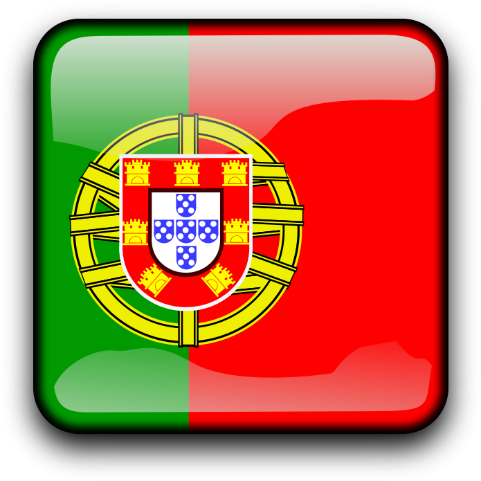 Portugal Flag Button Graphic PNG image