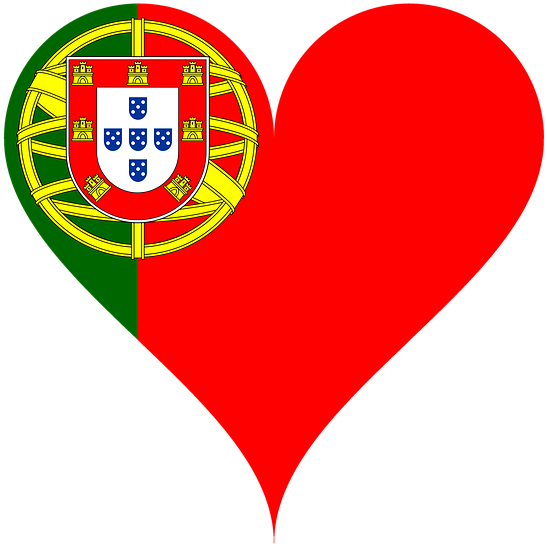 Portugal Love Heart Graphic PNG image