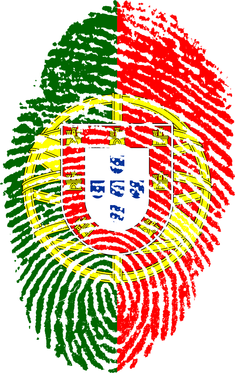Portuguese Fingerprint Flag Art PNG image