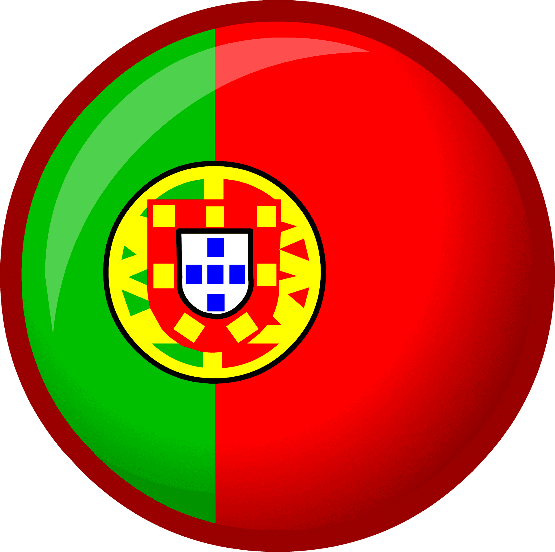 Portuguese_ Flag_ Button PNG image