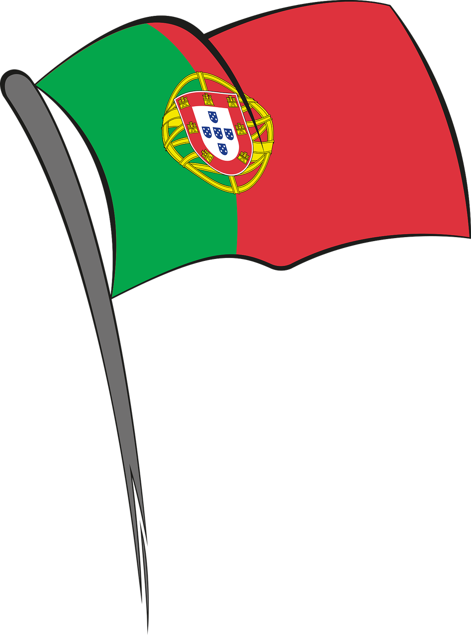 Portuguese Flag Waving Illustration PNG image