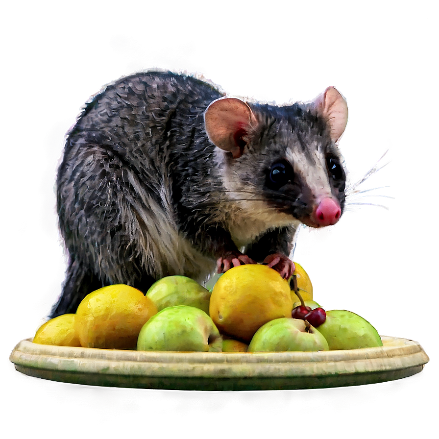 Possum Eating Fruit Png 06112024 PNG image