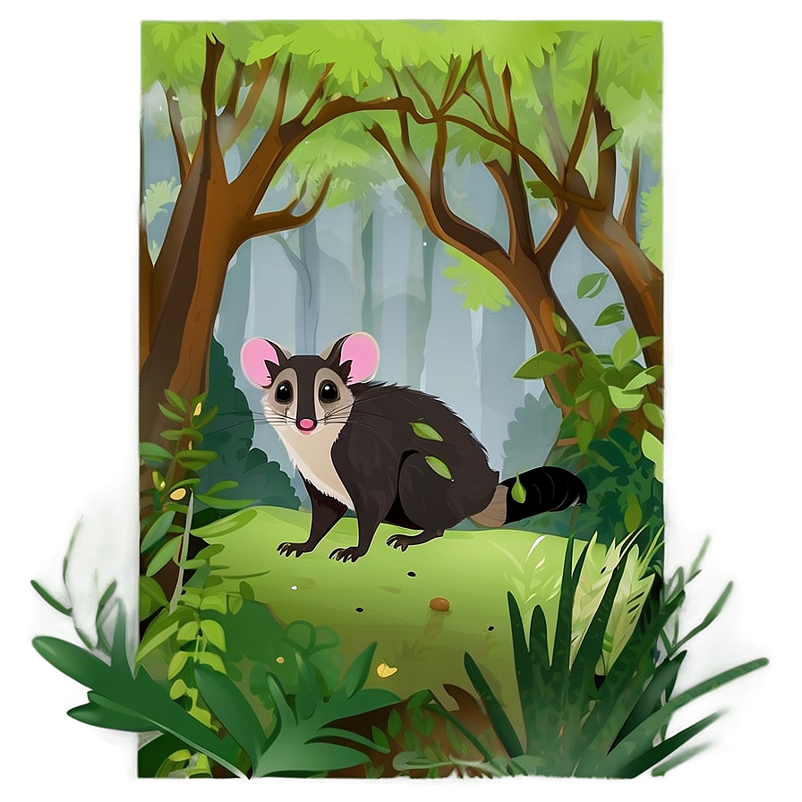 Possum Habitat Illustration Png 06112024 PNG image
