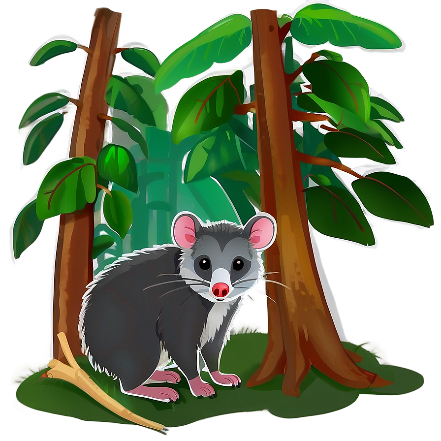 Possum Habitat Illustration Png Hga75 PNG image