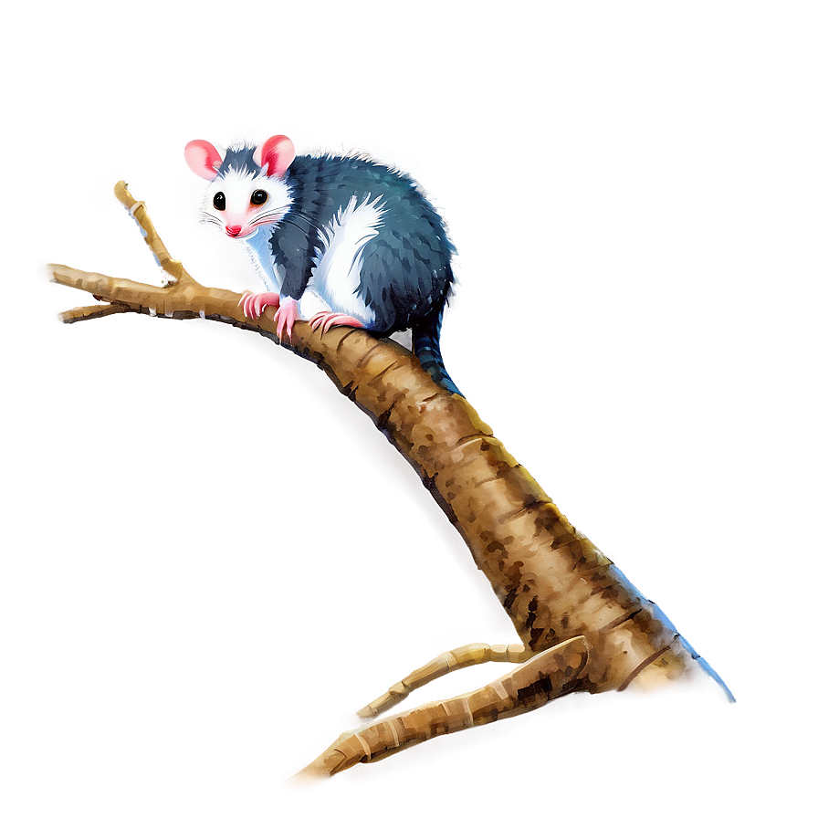 Possum On Branch Png Euc36 PNG image