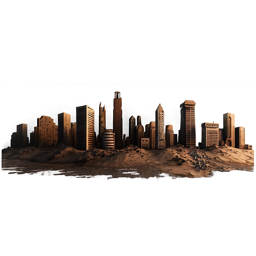 Post-apocalyptic Cityscape Png Nnt PNG image