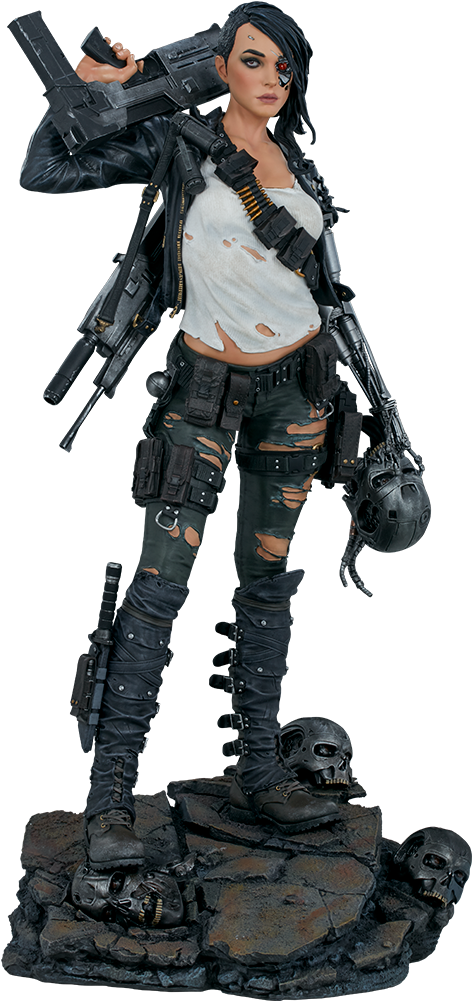 Post Apocalyptic Warrior Figure PNG image