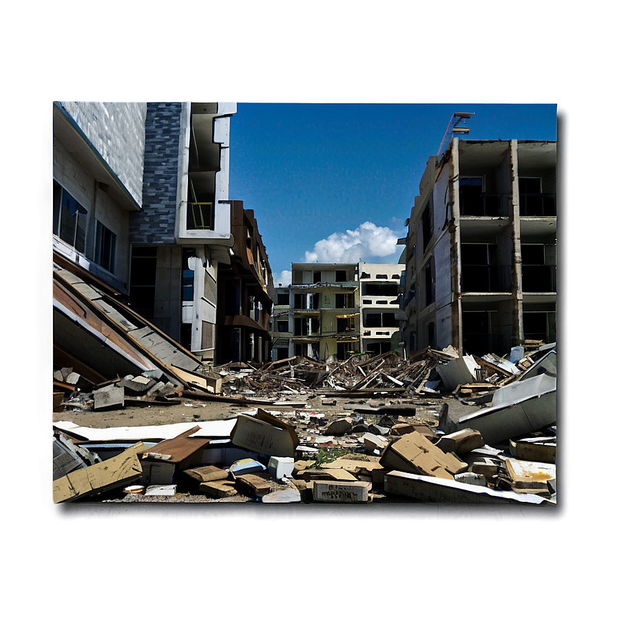 Post-disaster Building Rubble Png 06212024 PNG image