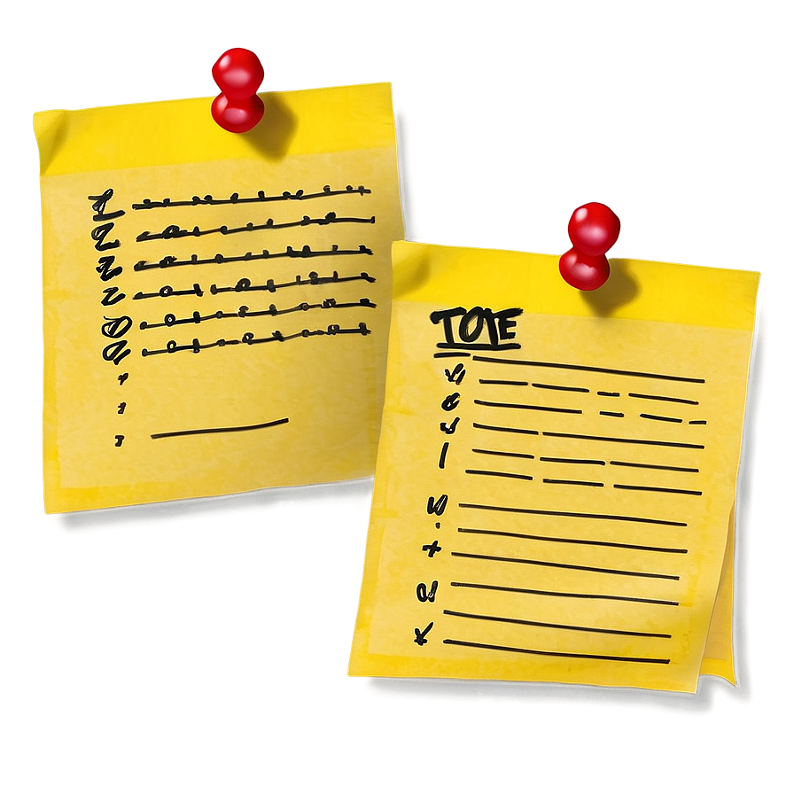 Post It To Do List Png 05252024 PNG image