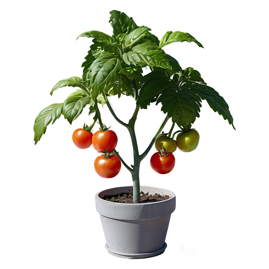 Potted Tomato Plant Png Wcs PNG image