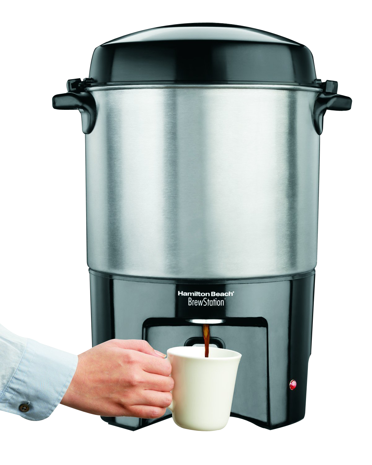 Pouring Coffee From Brew Station PNG image