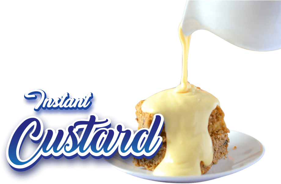 Pouring Custard Over Dessert PNG image