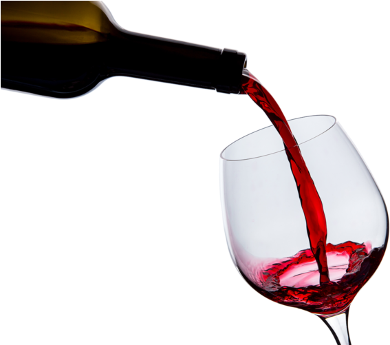 Pouring Red Wine Into Glass PNG image