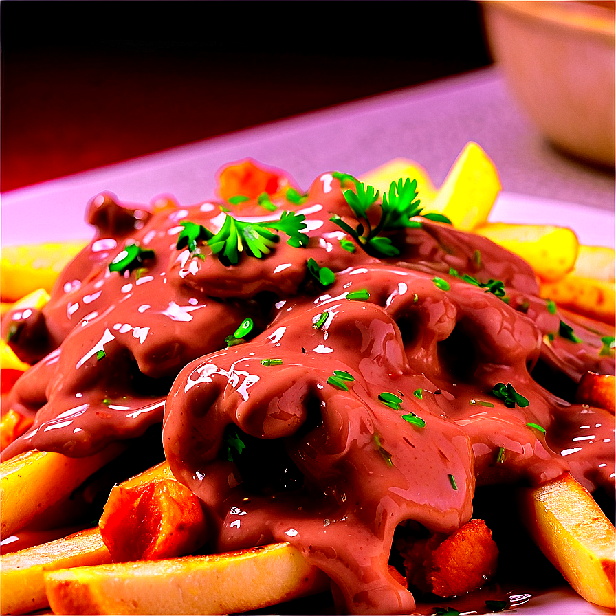 Poutine With Stroganoff Sauce Png Gkv PNG image