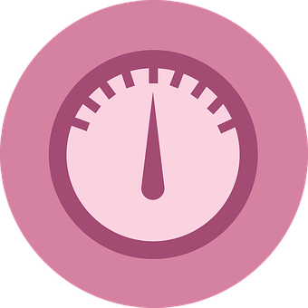 Power Meter Icon Pink Background PNG image