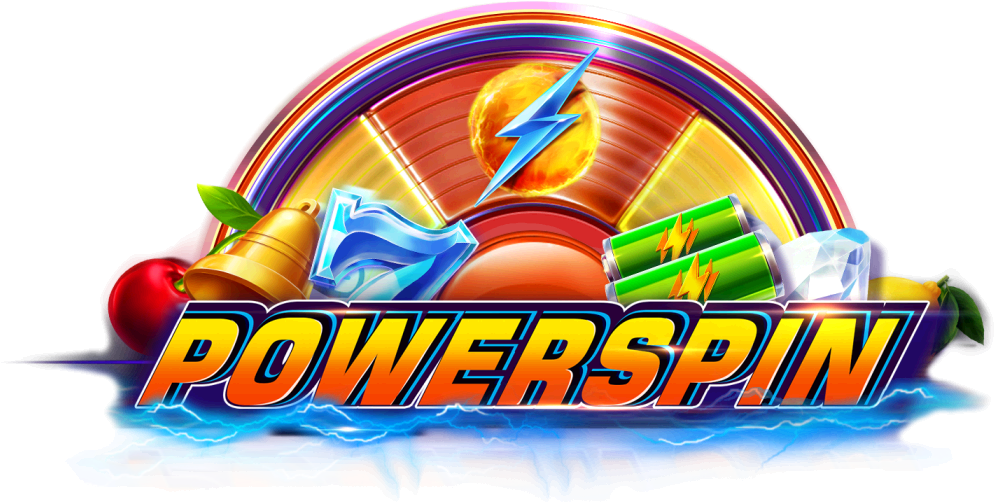 Power Spin Slot Game Logo PNG image