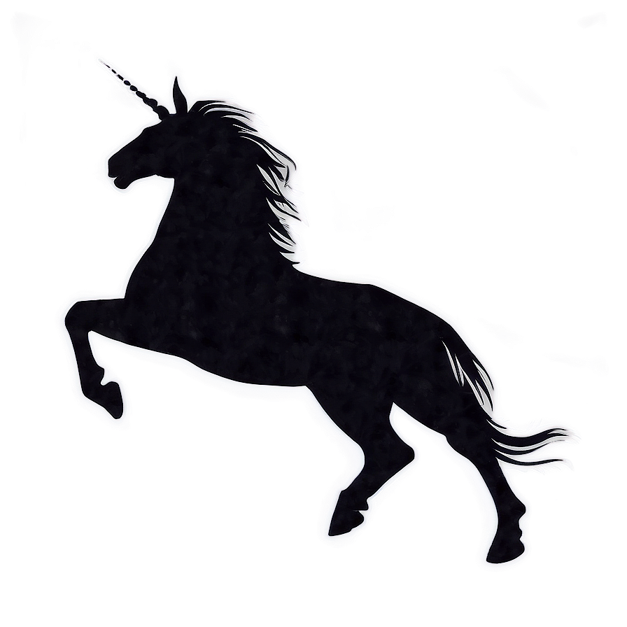 Prancing Unicorn Silhouette Png 06282024 PNG image