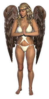Praying Angel Artwork PNG image