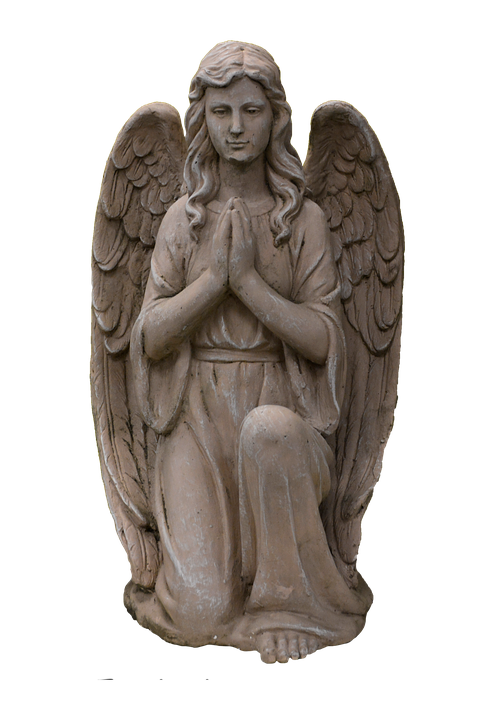 Praying Angel Statue Sculpture PNG image