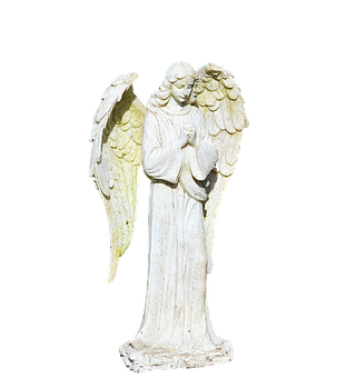 Praying Angel Statuette PNG image