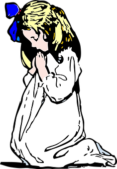 Praying Child Illustration PNG image