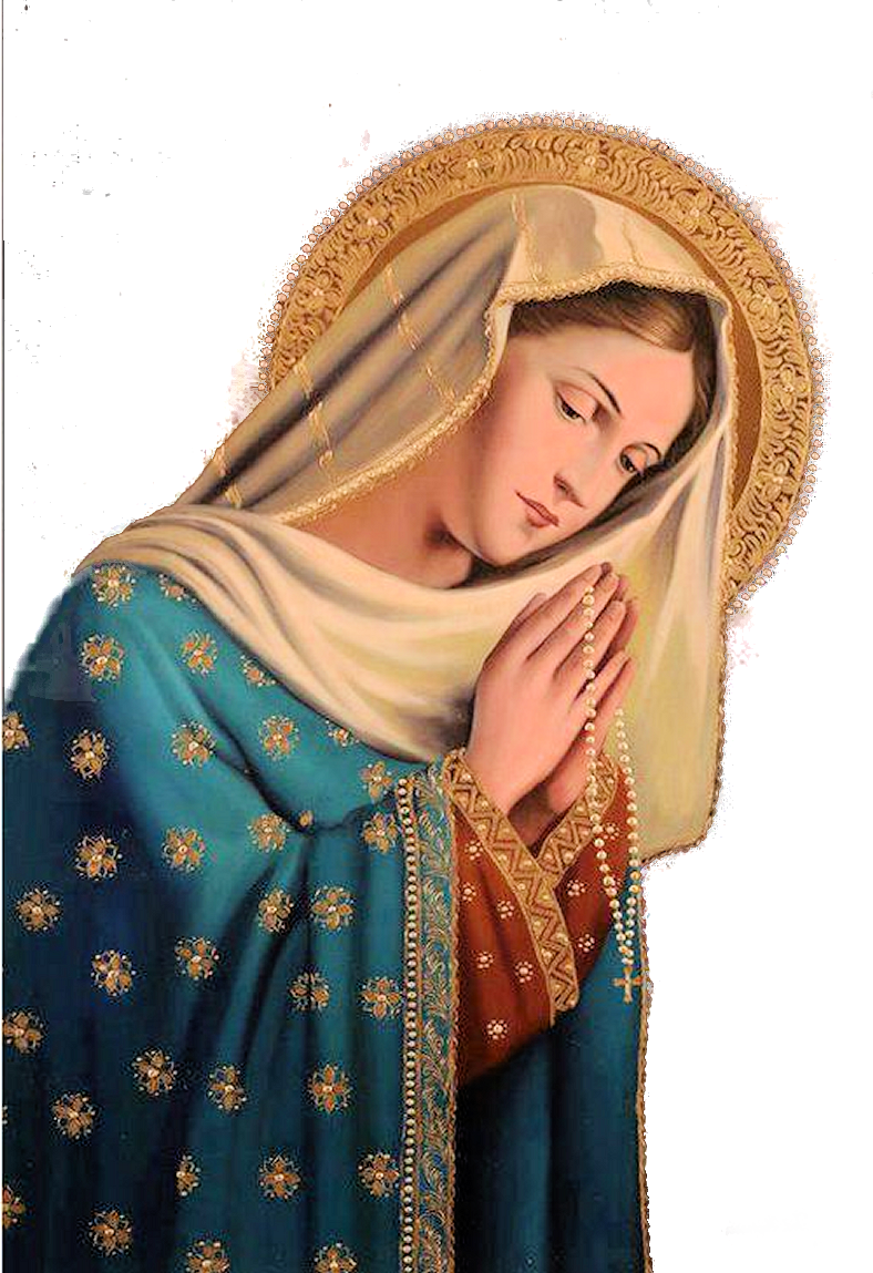 Praying Maria Religious Art PNG image