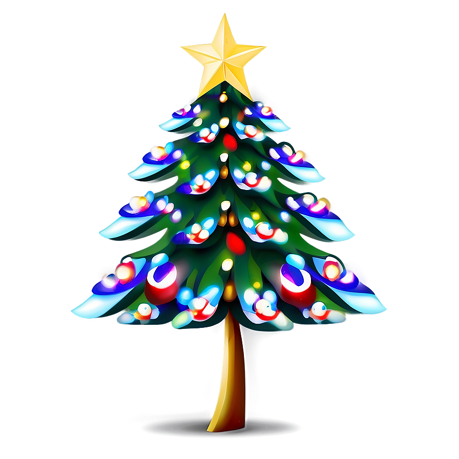 Precious Christmas Tree Illustration Png 06252024 PNG image