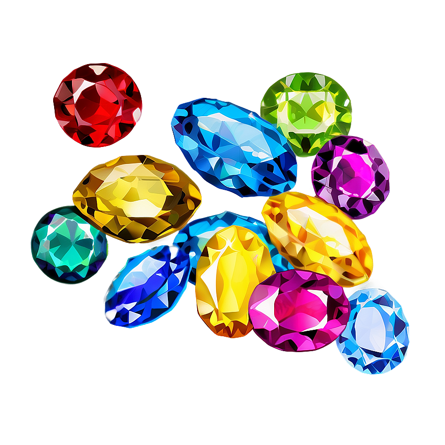 Precious Gems Falling Png 33 PNG image