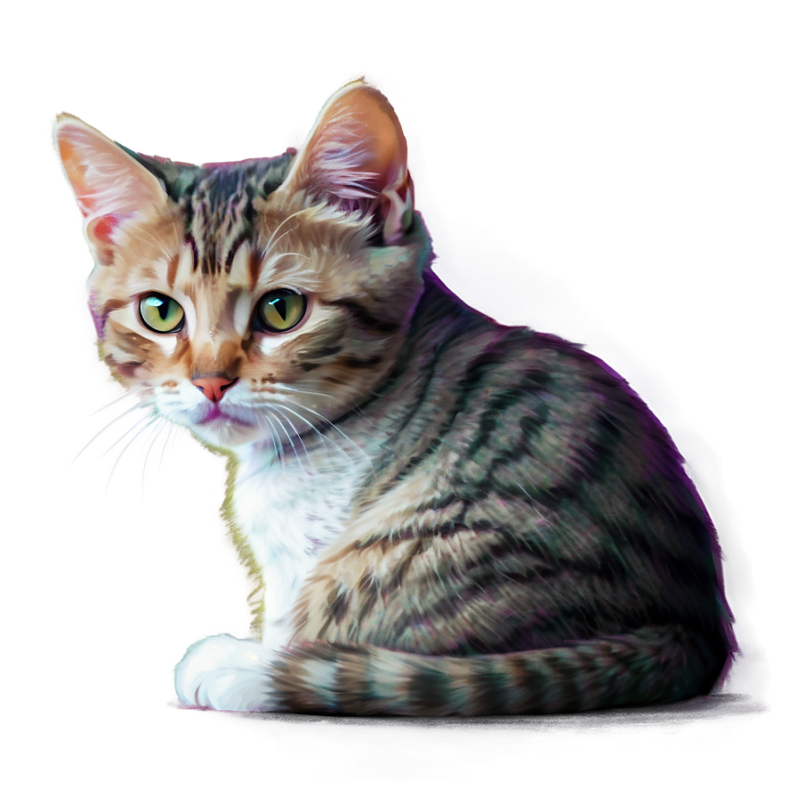 Precious Kitty Portrait Png 96 PNG image