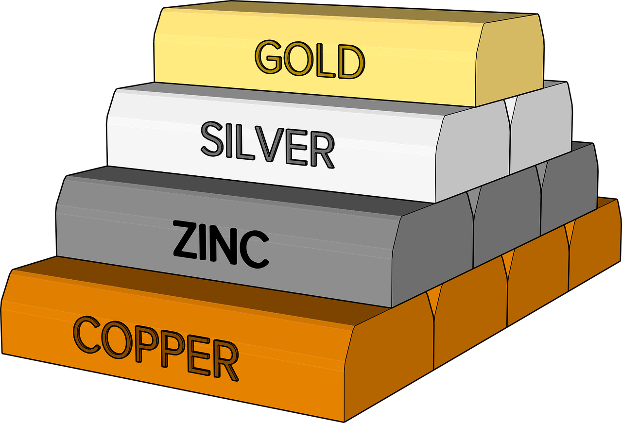 Precious Metals Stack Illustration PNG image