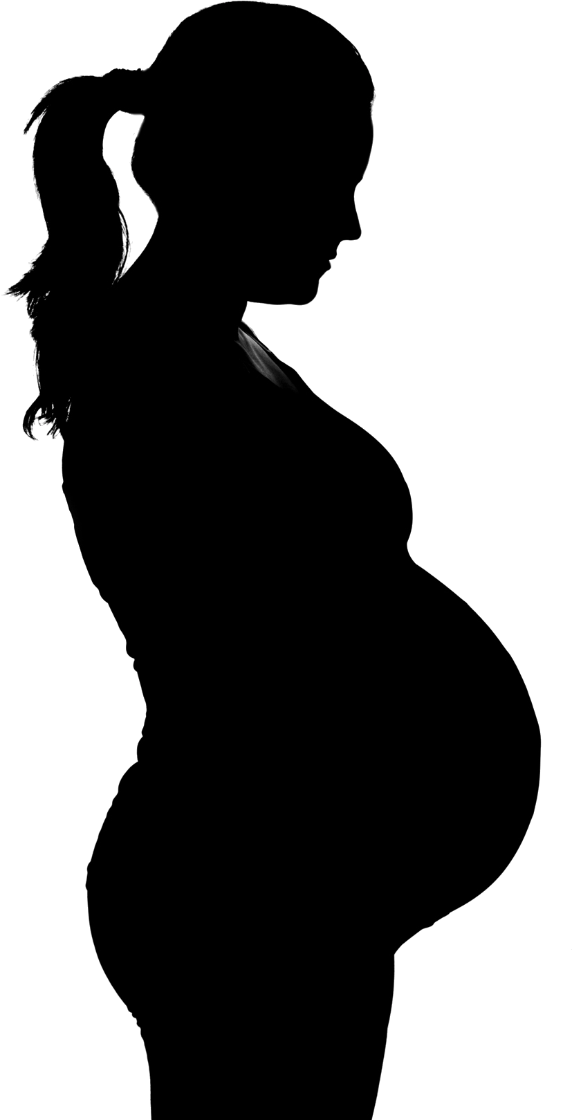 Pregnant Silhouette Profile PNG image