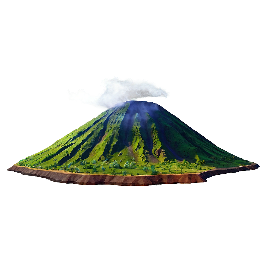 Prehistoric Volcano Landscape Png Dcr PNG image