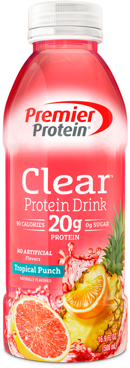 Premier Protein Clear Tropical Punch Drink PNG image
