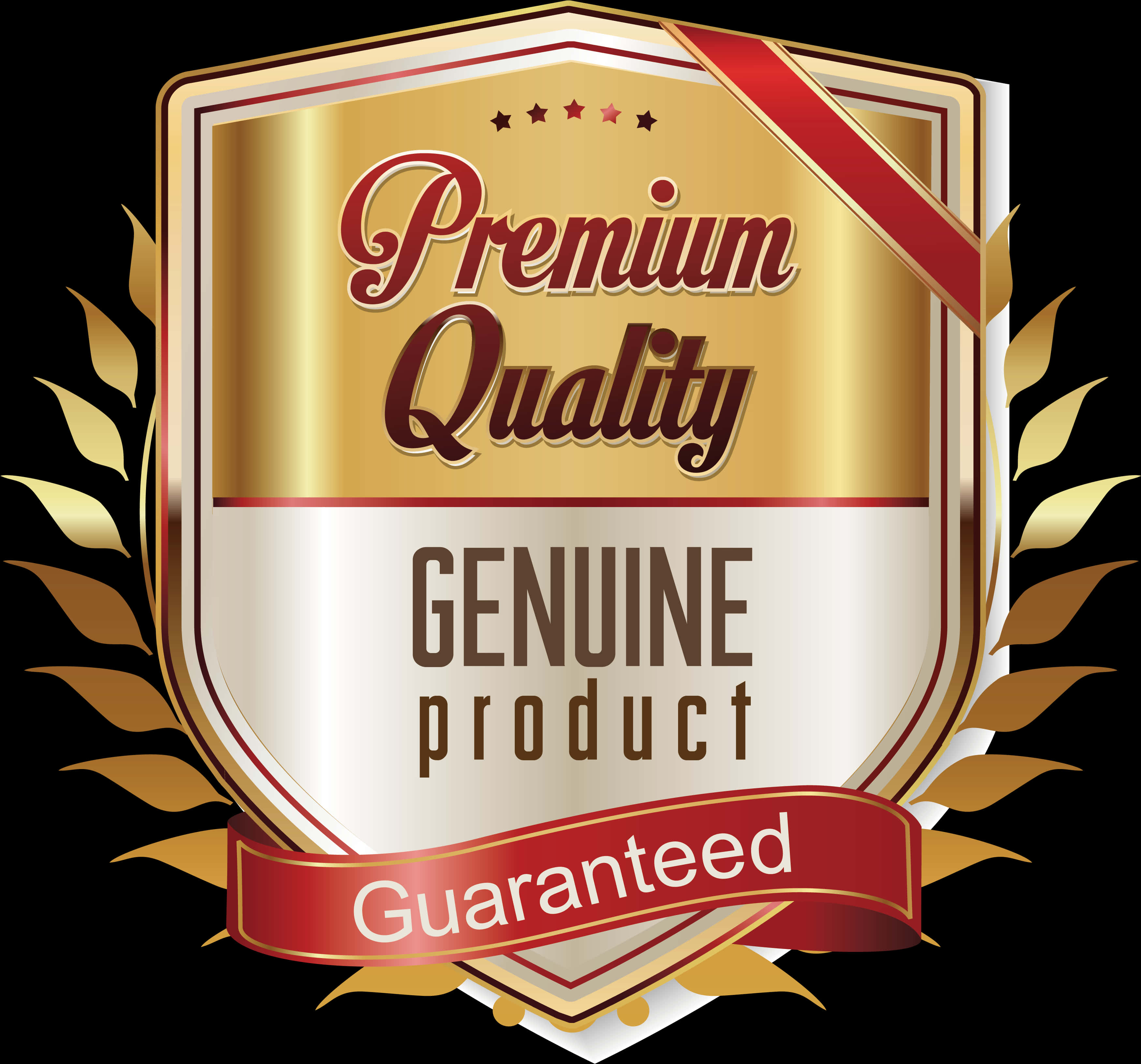 Premium Quality Genuine Product Badge PNG image