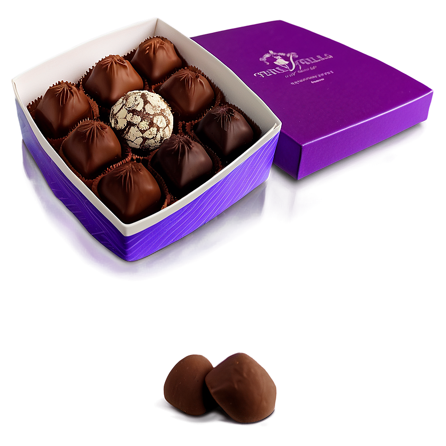 Premium Truffle Chocolate Box Png 06212024 PNG image