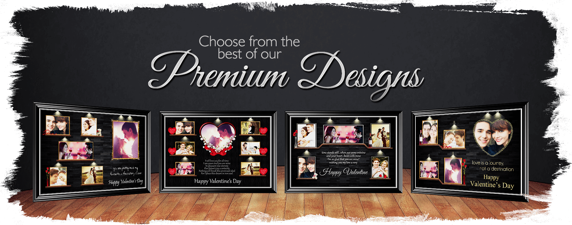 Premium Valentine Love Frames Collection PNG image