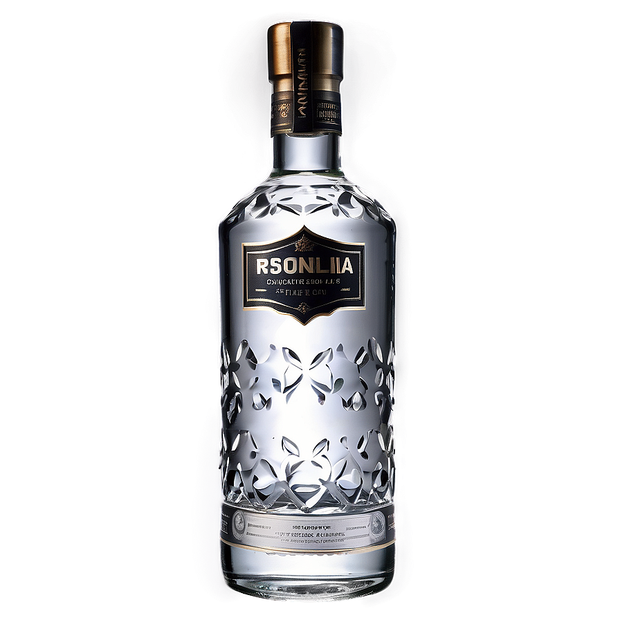 Premium Vodka Bottle Png 16 PNG image