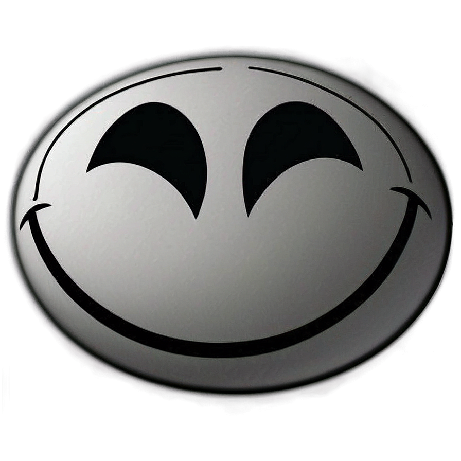 Preppy Smiley Face In Monochrome Png 71 PNG image