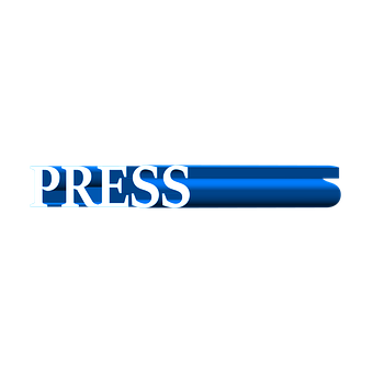 Press Logo Blueon Black PNG image