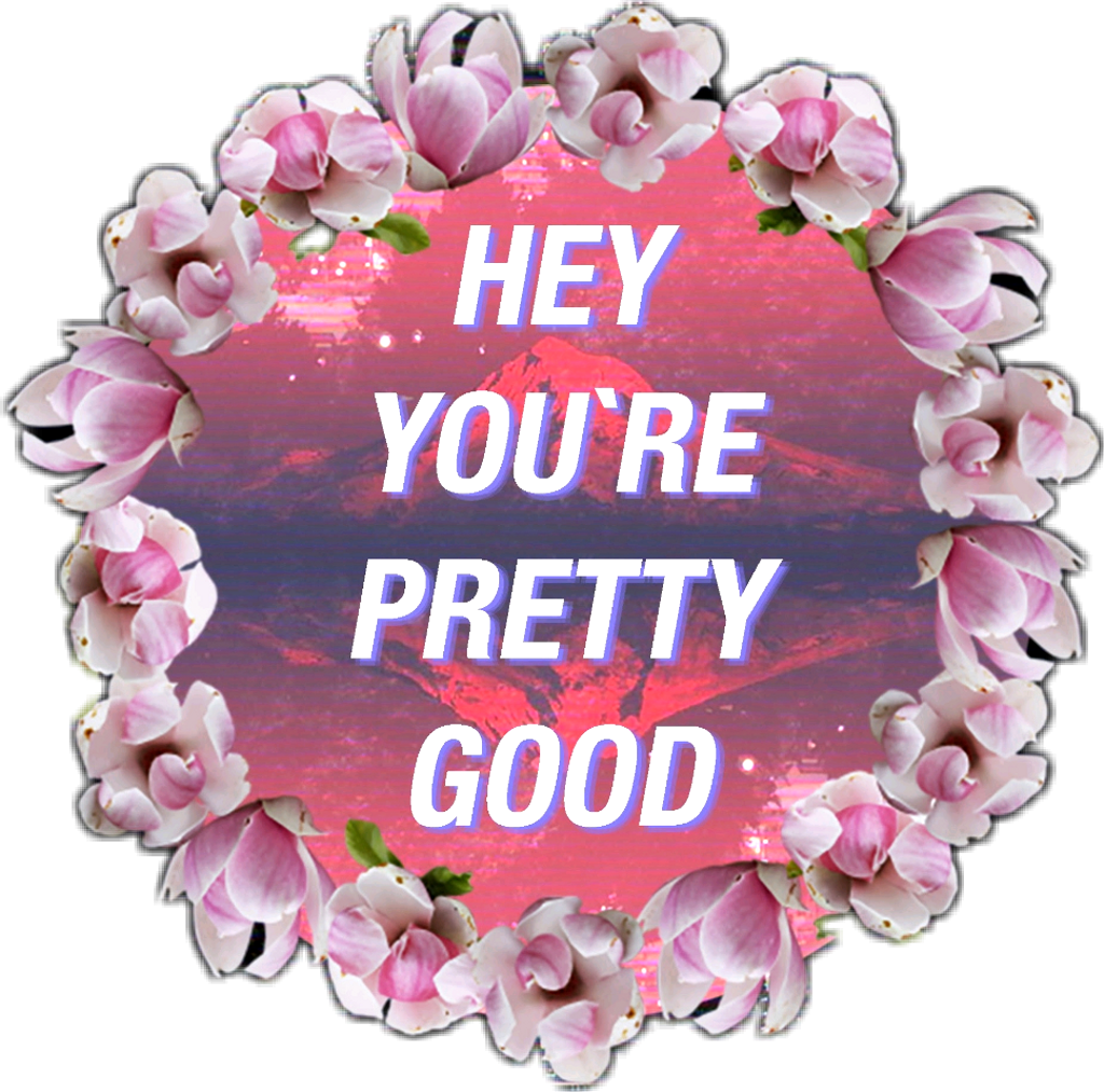 Pretty Good Compliment Floral Frame PNG image