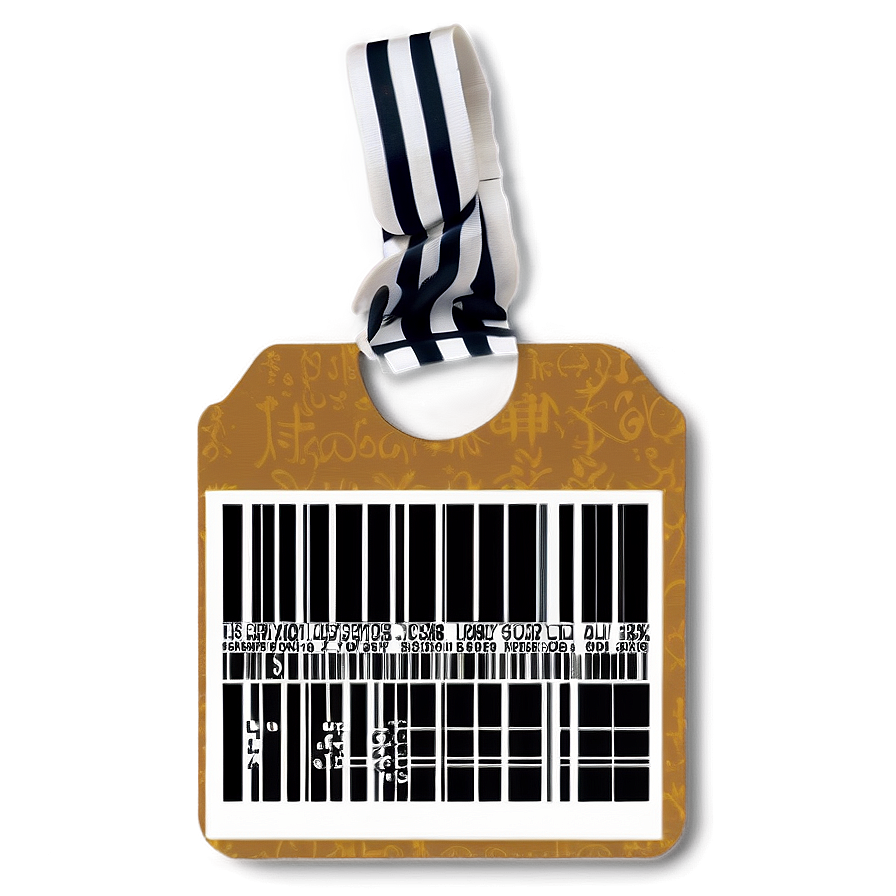 Price Tag With Barcode Png 05252024 PNG image