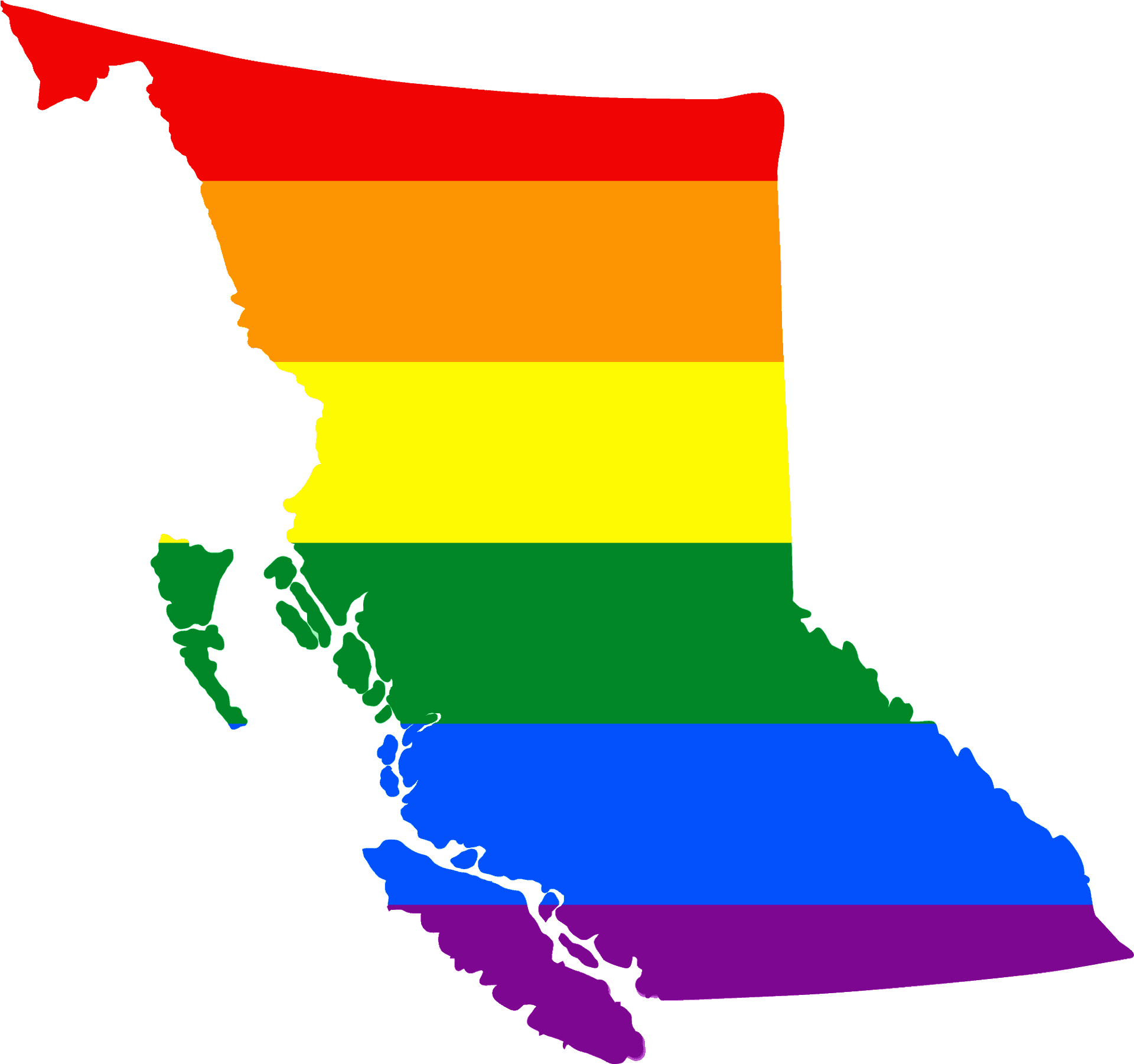 Pride Colored Georgia Map PNG image