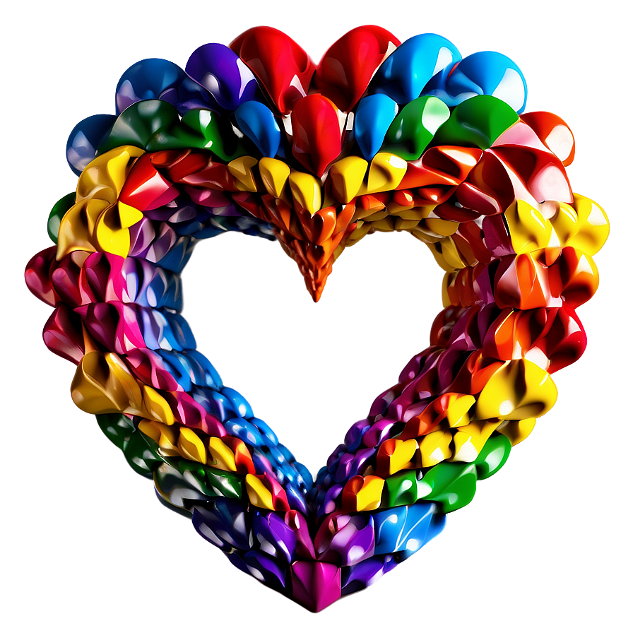 Pride Rainbow Heart Png 96 PNG image