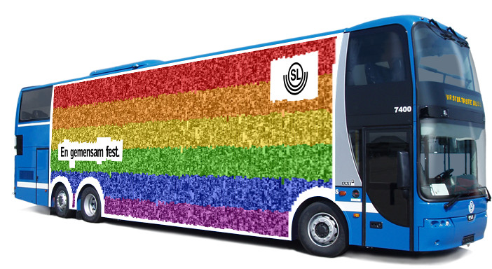 Pride Themed Bus Wrap PNG image