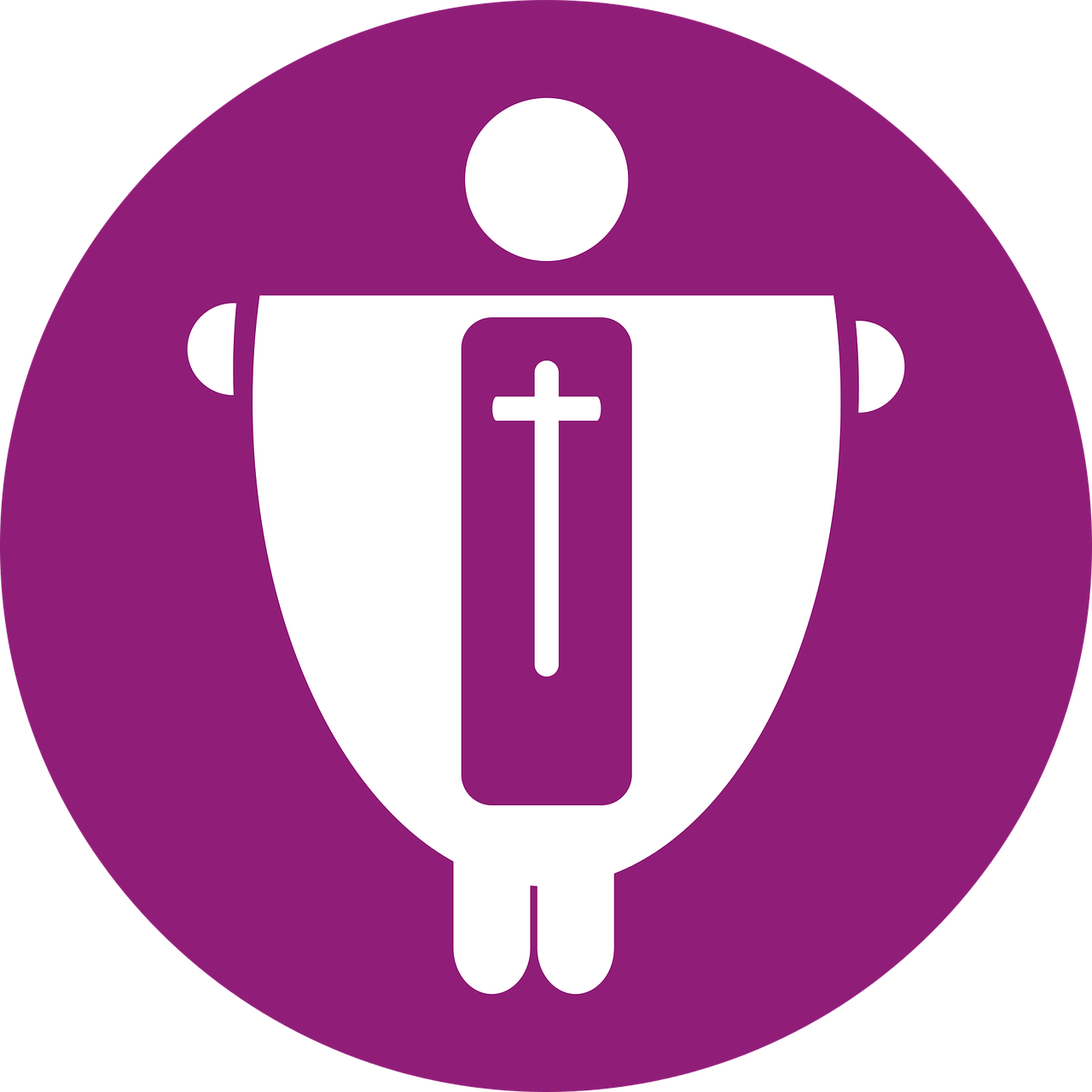 Priest Icon Purple Background PNG image