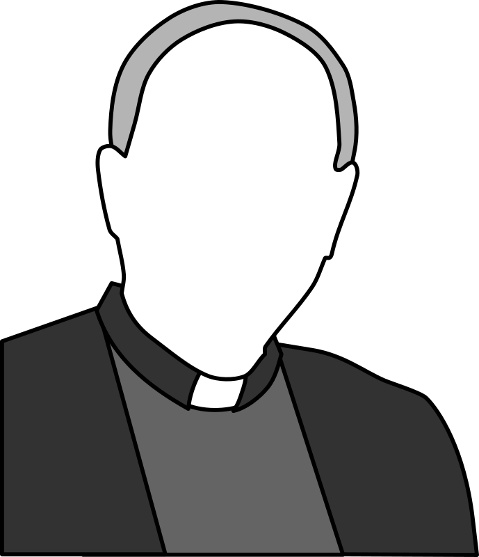 Priest Profile Silhouette Illustration PNG image
