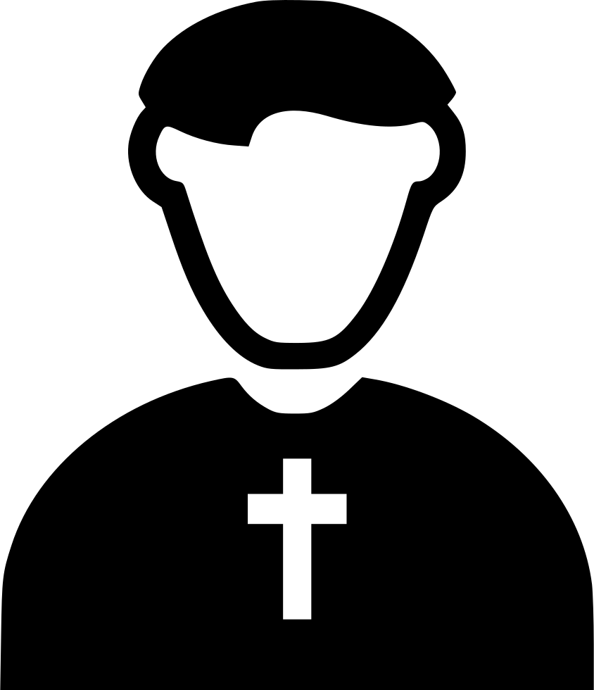 Priest Silhouette Icon PNG image