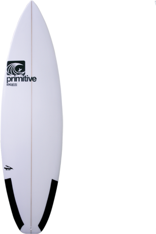 Primitive Logo White Surfboard PNG image