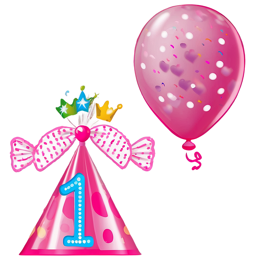 Princess 1st Birthday Theme Png 06202024 PNG image